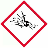 A red and white sign with black symbolsDescription automatically generated